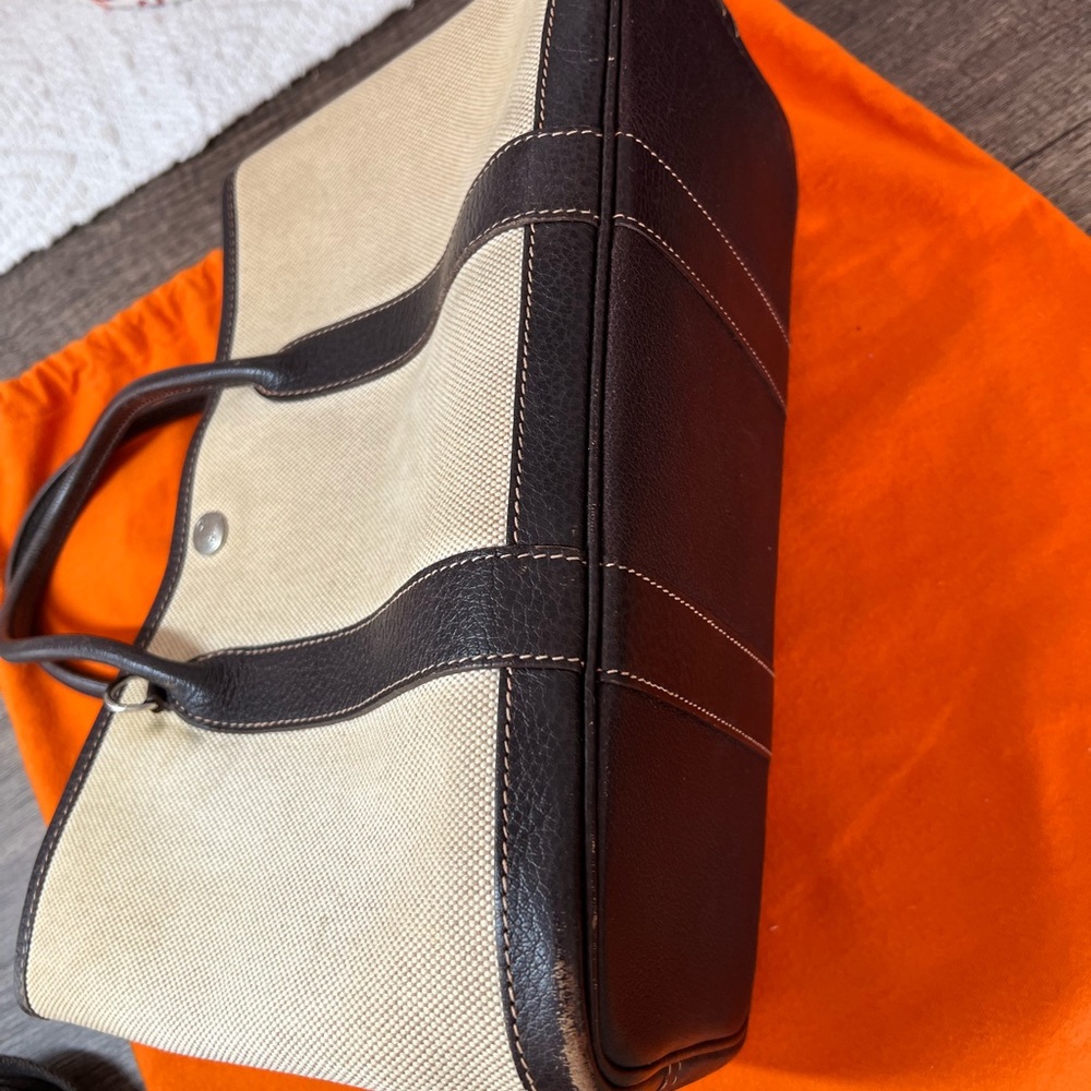 SALE!Hermes Garden Party Tan and Brown Canvas Tote Bag - Picture 9 of 14